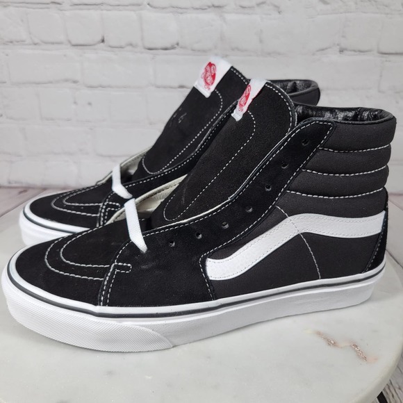 Vans Black and White High-Top Athletic Shoes - Picture 5 of 16